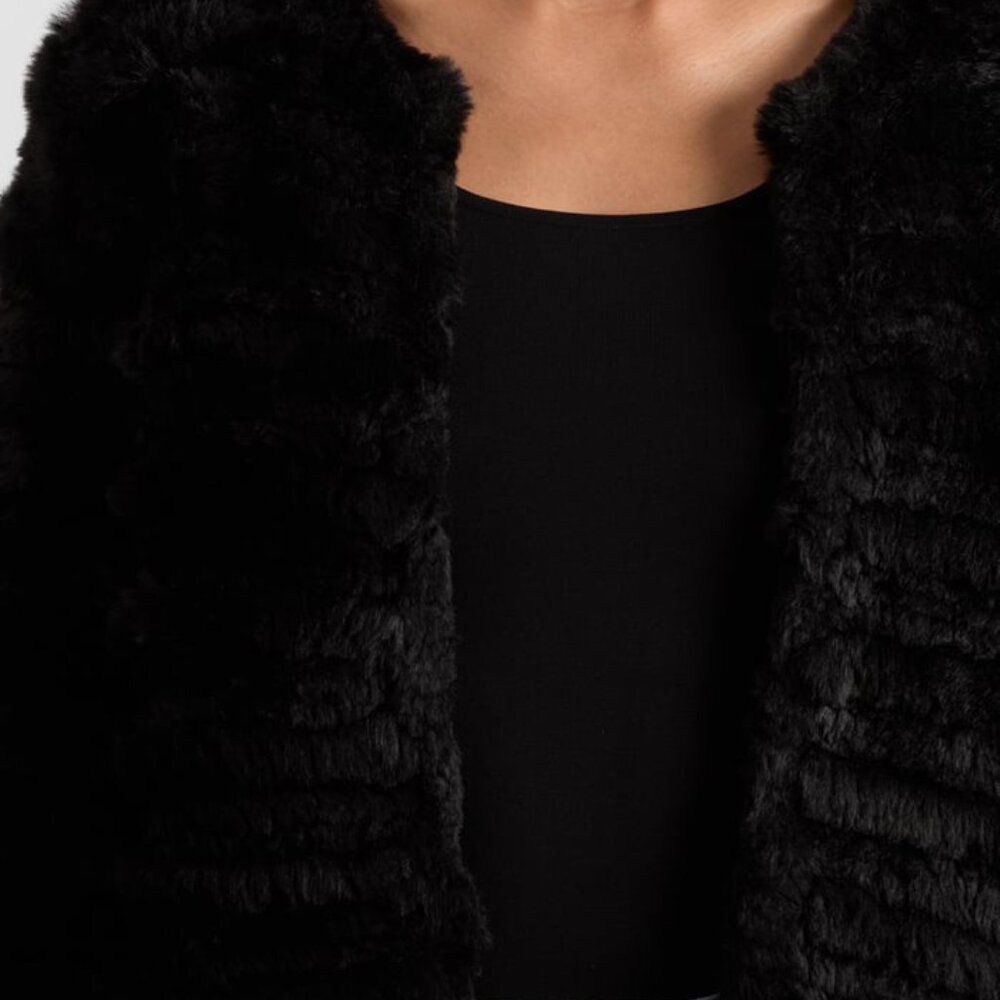 ALICE AND OLIVIA FAWN FAUX FUR JACKET - Picture 3 of 12